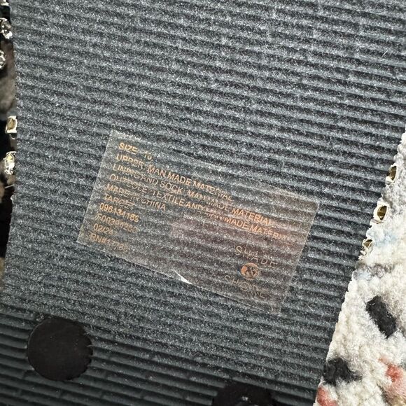 Black Flip-Flops with Rhinestone Detailing - Picture 3 of 4